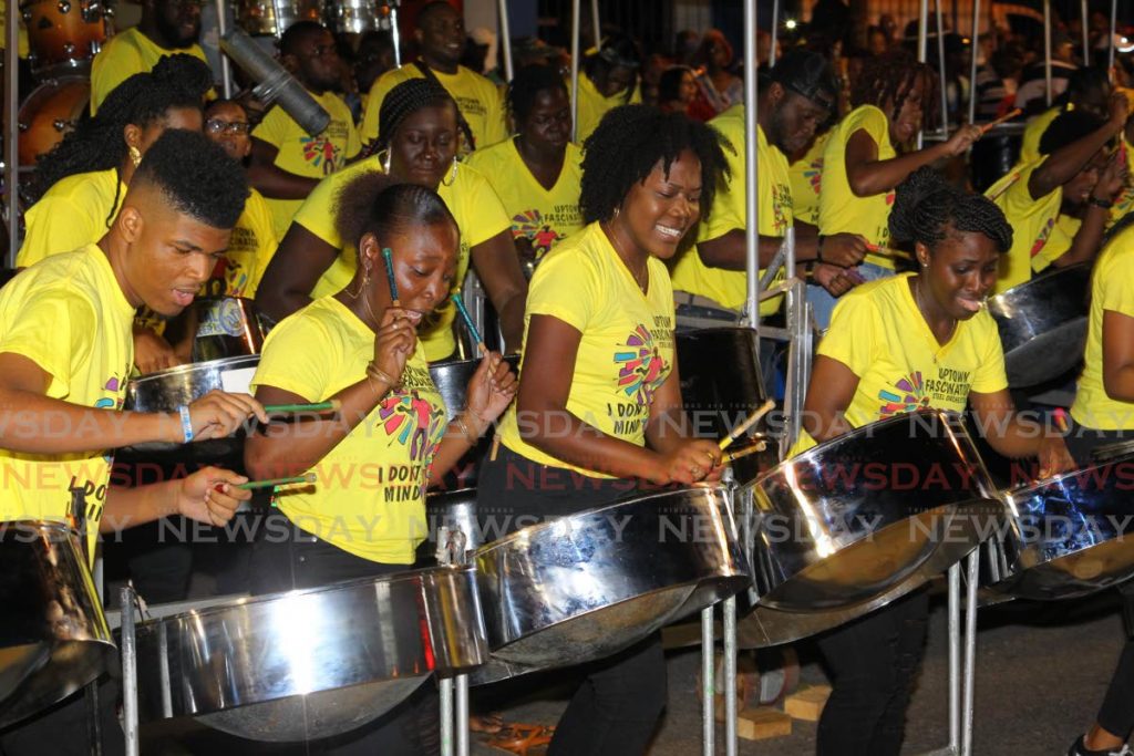 Youth Steel Drummers In Action